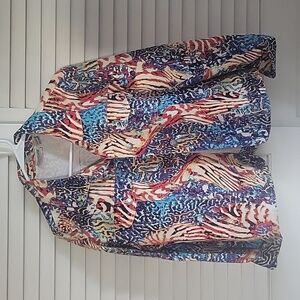 Chico's Colorful Denim Jacket